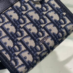 Christian Dior Safari North-South Mini Tote Bag Dark Blue